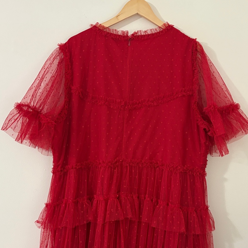 NWT Ivy City Co Red Star Tulle Maxi Dress 3X - Picture 11 of 15